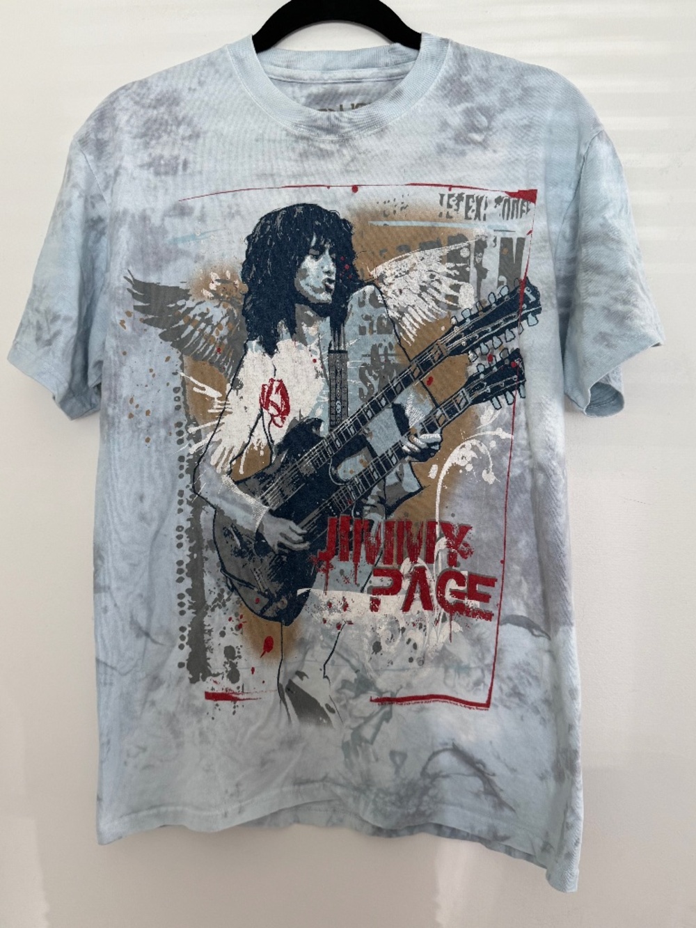 Jimmy Page Led Zeppelin Rock & Republic Graphic T-Shirt Men’s Medium Tie Dye